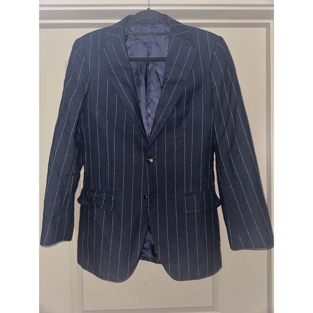 Suitsupply Wool Navy Pinstripe Sports Coat Jacket Size 38
Slim Fit